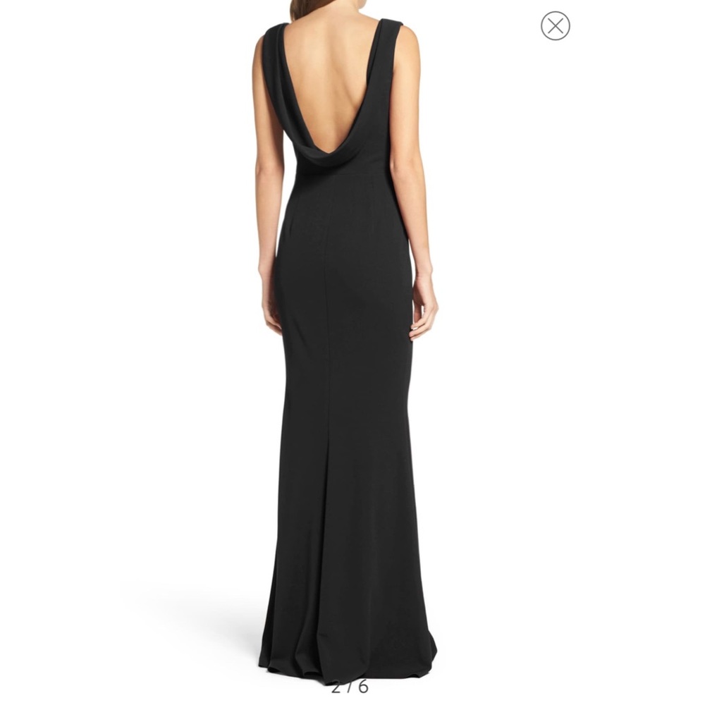 KATIE MAY- Vionnet Drape Back Crepe Gown